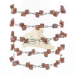 Raw cherry amber beads bracelet with wire